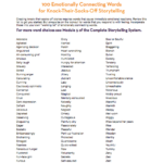 100 emotionally connecting words