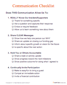 Trust the Process And Use this Communication Checklist